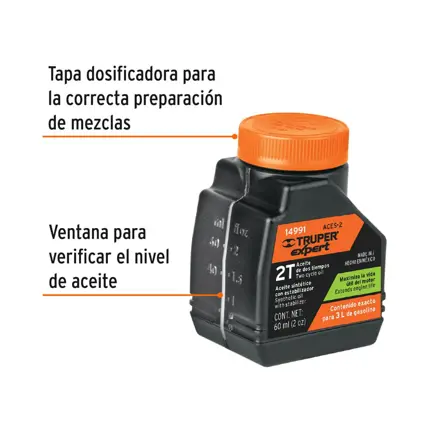 Expert Aceite sintético para motor de 2 tiempos, 60 ml