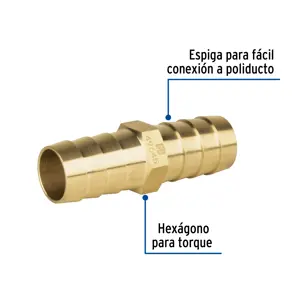 Cople inserción de latón 3/4