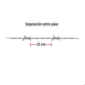 Rollo de alambre de púas de 360 m calibre 15.5, Fiero