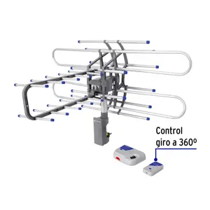 Antena aérea para TV HD, giratoria 360° con control, Volteck