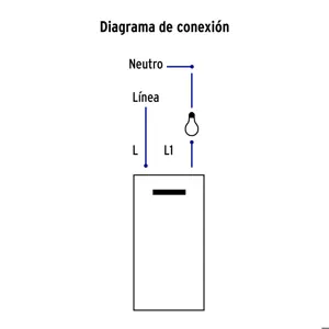 Volteck Interruptor sencillo 1.5 módulos,línea Española,color blanco