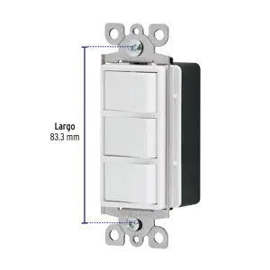 Interruptor triple, línea Classic, Volteck