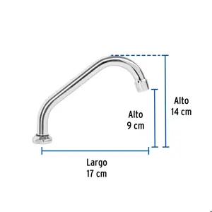 Foset Cuello corto para mezcladora de fregadero, cromo, Aqua