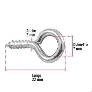 Bolsa con 144 armellas cerradas de 17 x 40, Fiero