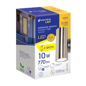 Volteck Arbotante satín de LED 10 W de acento 2 spots luz cálida