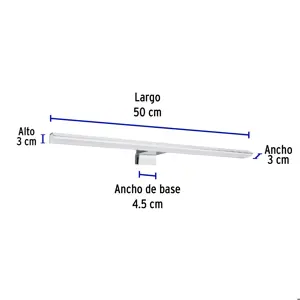 Volteck Arbotante decorativo de LED 10 W tipo barra para baño