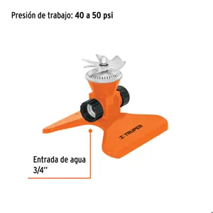 Aspersor base metálica, con aspas de aluminio, Truper