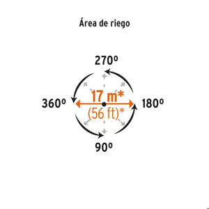 Aspersor base metálica, tipo manguera, Truper