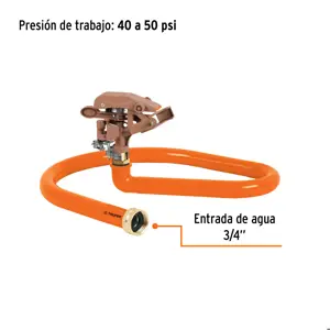 Aspersor base metálica, tipo manguera, Truper