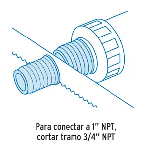 Multiconector polipropileno para tinaco, sin válvula, Foset