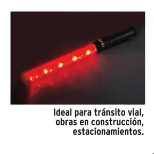 Truper Bastón luminoso de 53 cm con luz LED y clip para cinturón