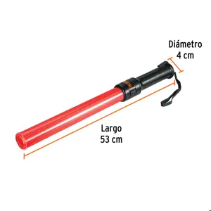 Truper Bastón luminoso de 53 cm con luz LED y clip para cinturón