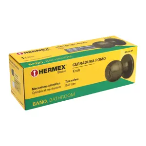 Hermex Cerradura tipo esfera, cilíndrico, baño, antiguo, Basic