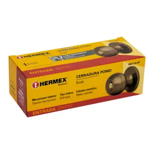 Hermex Cerradura tipo esfera, tubular, entrada, antiguo, Basic