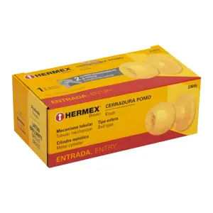 Hermex Cerradura tipo esfera, tubular, entrada, brillante, Basic