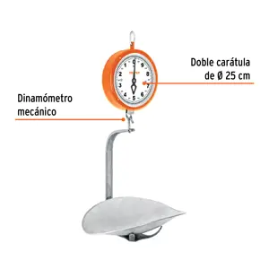 Báscula capacidad 10 kg mecánica colgante, Truper