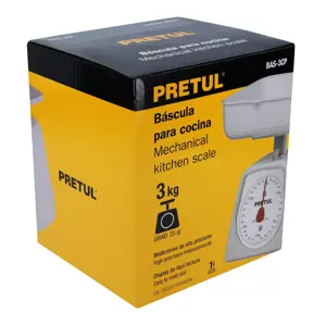 Báscula mecánica para cocina 3 Kg, Pretul