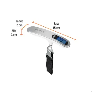Báscula electrónica para equipaje, de pilas, 50 kg, Truper