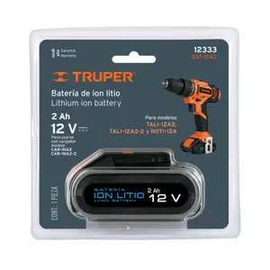 Truper Batería ion litio, 12V, para ROTI-20A y TALI-12A2