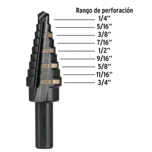 Broca escalonada óxido negro 9 escalones 1/4