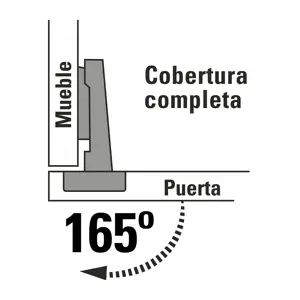 Hermex Bolsa c/2 bisagras bidimensionales de 165°cobertura completa