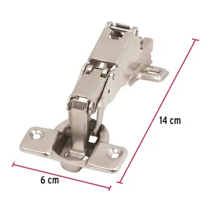 Hermex Bolsa c/2 bisagras bidimensionales de 165°cobertura completa