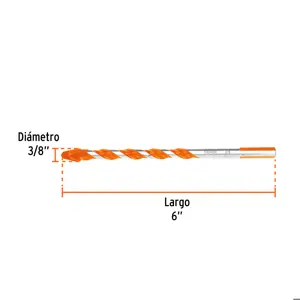 Broca multimaterial 3/8 x 6