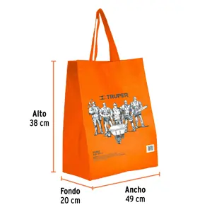 Bolsa ecológica naranja de 38 x 49 cm, Truper