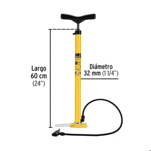 Bomba manual para inflar, 80 PSI, Pretul