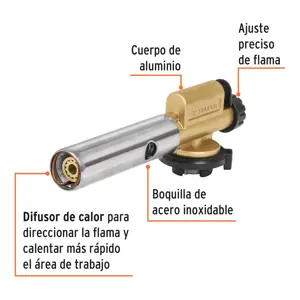 Truper Boquilla metálica con enc electrónico p/lata de 1/4 vuelta