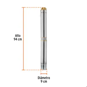 Bomba sumergible, tipo bala, 2 HP, agua limpia, Truper