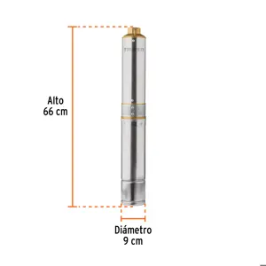 Bomba sumergible, tipo bala, 3/4 HP, agua limpia, Truper