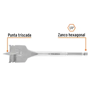 Broca plana de manita 1-1/4