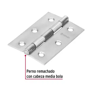 Bisagra rectangular 2-1/2