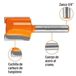 Broca para router, recta 2 filos, 3/4