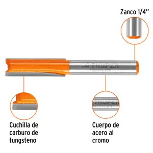 Broca para router, recta 2 filos, 5/16