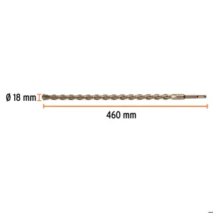 Broca SDS Plus 18 x 460 mm, Truper