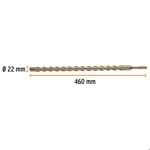 Broca SDS Plus 22 x 460 mm, Truper