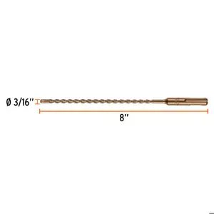 Broca SDS Plus 3/16 x 8