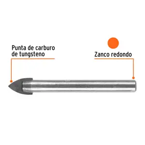 Broca para vidrio y azulejo de 1/2