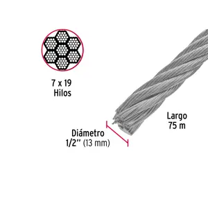 Fiero Metro de cable flexible 1/2