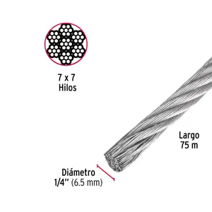 Metro de cable rígido 1/4