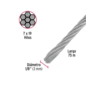 Fiero Metro de cable flexible 1/8