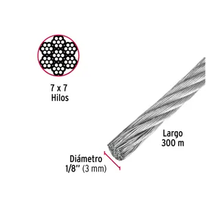 Metro de cable rígido 1/8