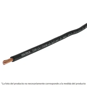 Volteck Metro de cable THHW-LS 8 AWG negro en carrete de 500 m