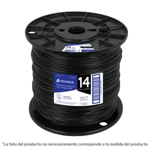 Volteck Metro de cable THHW-LS 8 AWG negro en carrete de 500 m