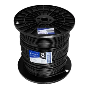 Volteck Metro de cable THHW-LS 8 AWG negro en carrete de 500 m