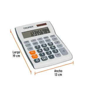 Calculadora de escritorio 19 cm, Truper