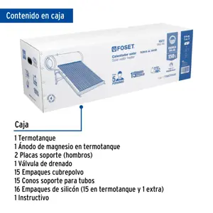 Termotanque p/calentador solar CALE-15S, Foset