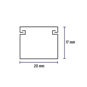 Canaleta de 1 vía 17 x 20 mm, Volteck